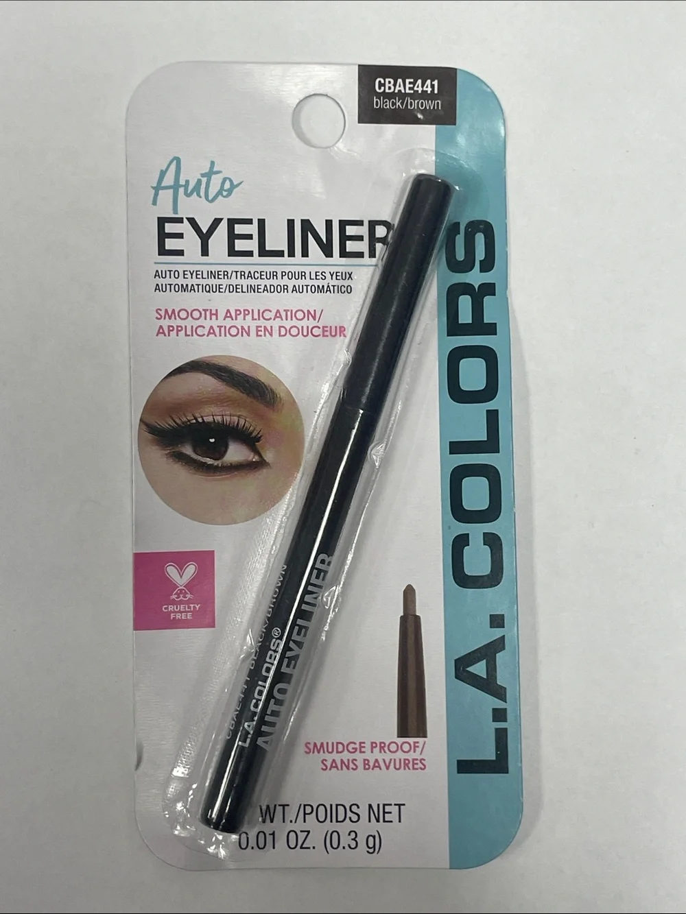 L.A. Colors Auto Eyeliner Lot of 2 - Black/Brown Dual-Tone